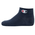 thumbnail image 5 of Champion Children's Socks, 3-Pack - Quarter, Solid Colour Blue/White/Black 27-30, 5 of 7