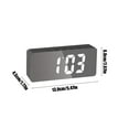 thumbnail image 3 of Multifunctional Digital Led Mirror Alarm Clock with Snooze Function | Adjustable Brightness & Photosensitivity | 12/24H Time & Temperature Display | Usb Rechargeable | Black, 3 of 6