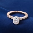 thumbnail image 2 of solitaire jewels 1.75CT Oval Moissanite Solitaire Engagement Ring For Women, 18K Rose Gold, 2 of 6