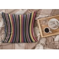 thumbnail image 2 of Modern Fluffy Throw Pillow Cushion Cover, Colorful Geometric Stripes Lines Vintage Retro Style Design Art Print, Decorative Square Accent Pillow Case, 36" x 36", Multicolor, by Ambesonne, 2 of 5
