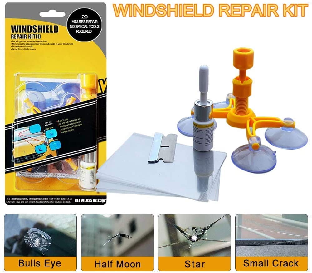 Windshield Repair Kit, Windshield Chip Repair Kit, DIY Car Windshield