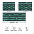 thumbnail image 4 of Green Wave Pattern Standard Size Satin Pillowcase 20''x26'' Double-Sided Print Soft Wrinkle Resistant, 4 of 9