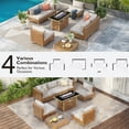thumbnail image 3 of DTTRA 8-Piece Patio Furniture Sectional Set with 43" 60,000 BTU Fire Pit, Beige, 3 of 9
