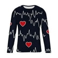 thumbnail image 4 of Valentine's Day T-Shirt for Men, Long Sleeve Graphic Shirts Men, Men Casual Fashion Printing Round Neck Pullover T-Shirt Long Sleeved Tops, 4 of 5