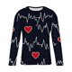 thumbnail image 4 of Blusas y camisas de manga larga y cuello redondo para hombre, camisetas casuales con estampado de moda y cuello redondo, blusas de licra de manga corta para hombre., 4 of 5