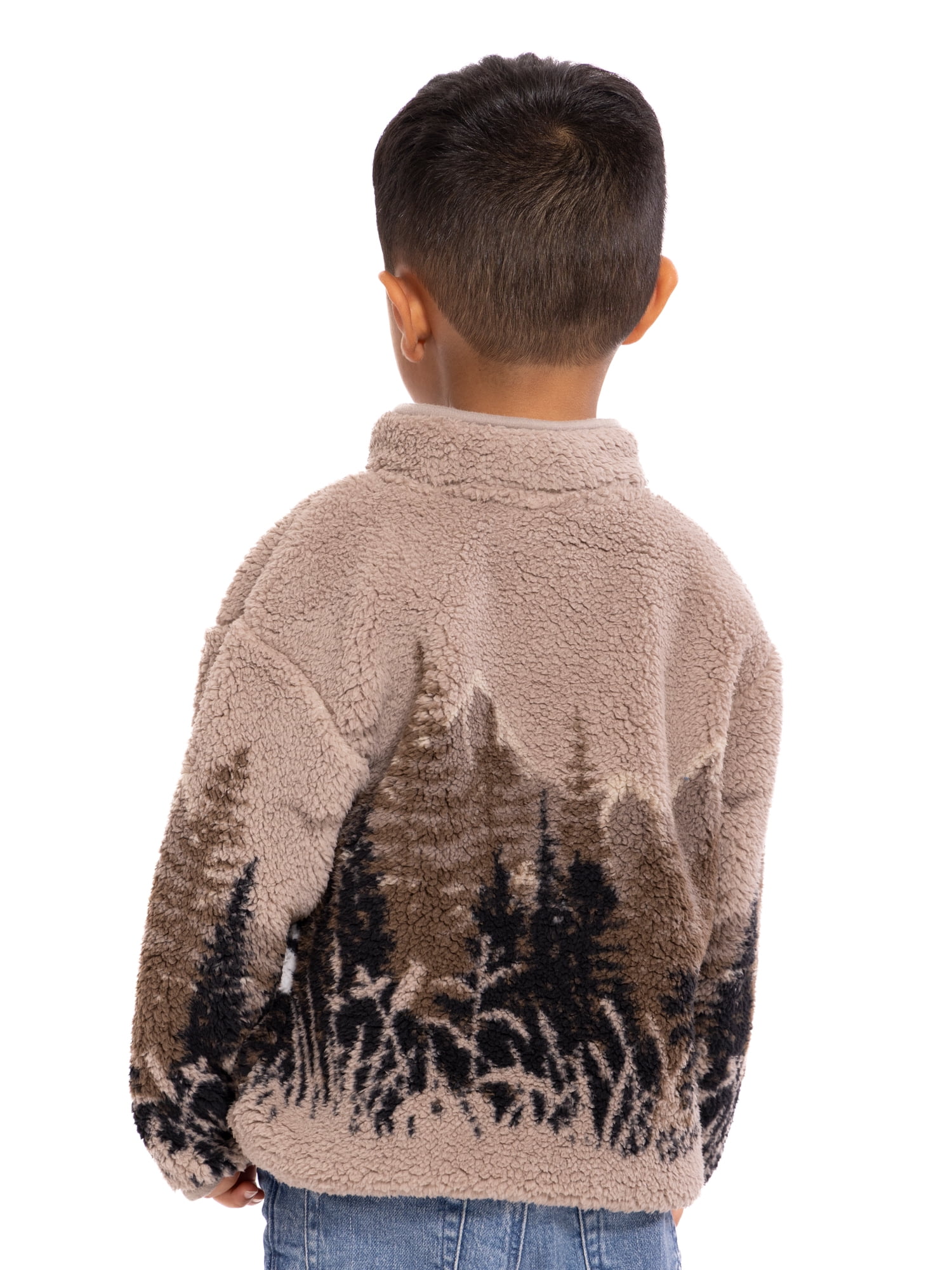Mickey Mouse Toddler Boys Plush Fleece Half Zip Sweatshirt, Sizes 12M-5T