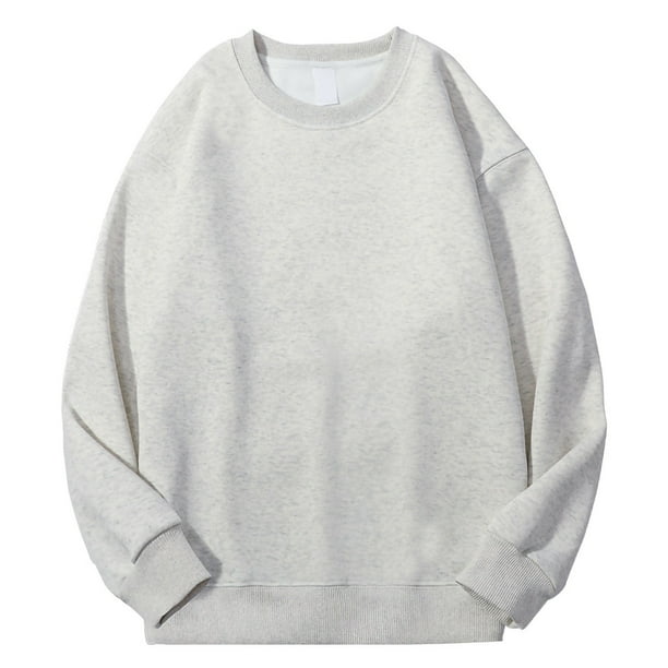 pstuiky Camisas suaves de manga larga para hombre, Sudadera con capucha informal para hombre, color sólido, terciopelo de 420 g, cálida y holgada, con capucha de manga larga l