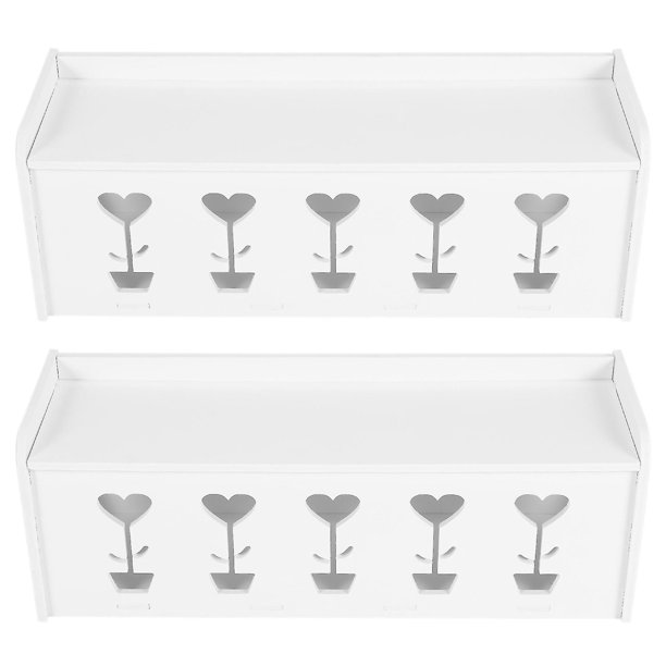 2x Cable Rectangular Stora Box Wire Socket Strip Cord Stora Boxes Línea S
