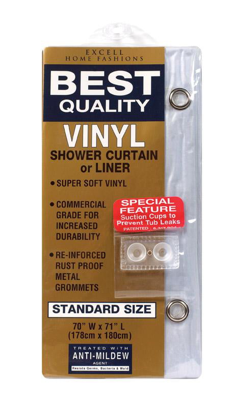 Ex-Cell Shower Liner Commercial Grade 70 " X 71 " Vinyl Clear 