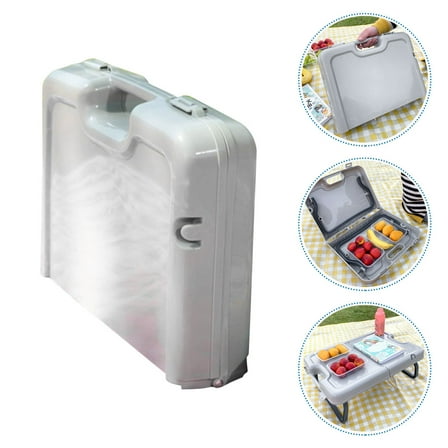 CRILSTYLEO 1Set Durable Plastic Table for Outdoor Picnics 37x29cm