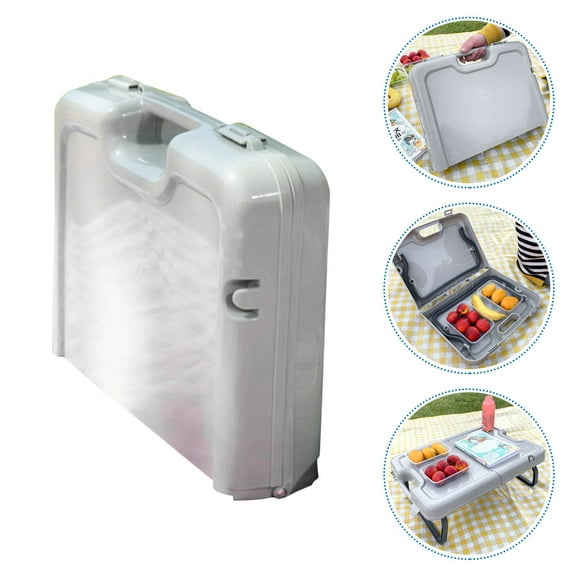 CRILSTYLEO 1Set Durable Plastic Table for Outdoor Picnics 37x29cm