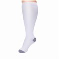 thumbnail image 4 of SGFCWSX Women Compression Socks,Lightweight Solid Color Fitness Support Recovery Socks for Nurses Running White XXXL, 4 of 4