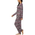 thumbnail image 2 of Nautica Womens 2 Piece Stretch Fleece Pajama Set (Fairisle, Large), 2 of 4