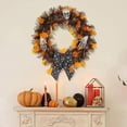thumbnail image 4 of sruoe Halloween Decorations, Halloween Wreaths for Front Door, Artificial Wreaths, Indoor Outdoor Halloween Decor, Front Door Wreaths, Halloween Pumpkin Skull Front Door Decoration Wreath, 4 of 7