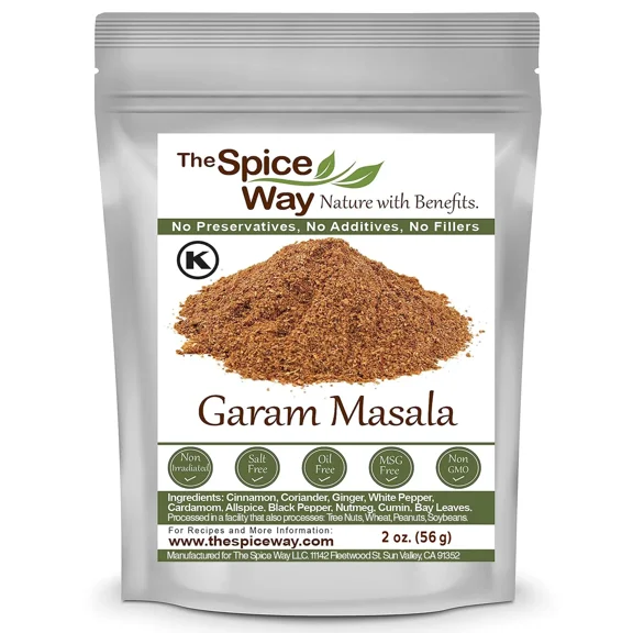 The Spice Way Garam Masala - Indian cuisine – Spice Blend - All Natural - Resealable Pouch - 2 Oz.