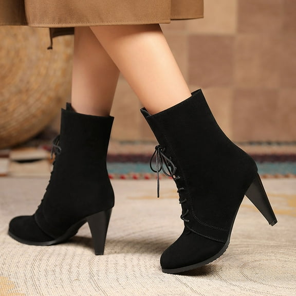 Summer Saving Clearance AXXD Mid-Calf Boots,Knee-High Fall Autumn Fall Boots For Women 2024 Snow Boots Ladies Shoes For Women Fashion Shoes For Clearence