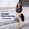 thumbnail image 3 of Flower Lunch Box for Women, 7.5L Reusable Insulated Cooler Cute Lunch Tote Bag for Picnic, 3 of 8