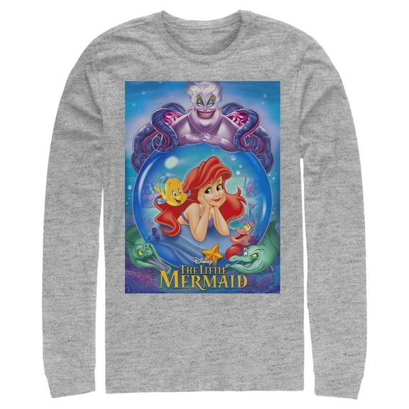 Men's The Little Mermaid Classic Movie Poster Long Sleeve Shirt