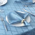 thumbnail image 3 of THD Monie Blue Square Napkins, Elegant Jacquard Fabric Dining Napkins, Advanced Water Resistance, Geometric Lattice Pattern - Blue (Set of 4, 20 x 20 inch), 3 of 5