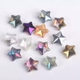 thumbnail image 2 of U8MO 10pcs Shiny Glossy Star Shape 13mm Faceted Colorful Crystal Glass Loose Beads-Golden Rose, 2 of 5