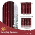 thumbnail image 4 of Cortinas Beauoop de terciopelo rojo navideño de 24 cm, 2 paneles de 52 x 244 cm, 4 of 9