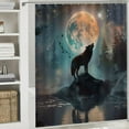 thumbnail image 6 of Orinice Wolf Full Moon Gothic Art Bathroom Decor Set with Hooks, Multi Size Luxury Graphic Print Fashion Shower Curtain, Bathroom Waterproof, Shower Curtain Set, 6 of 7