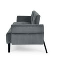 thumbnail image 6 of Glavbiku 3 Seat Hight End Velvet Futon Couch Folding Sofa Bed Tufted Couch for Apartment,Gray, 6 of 12