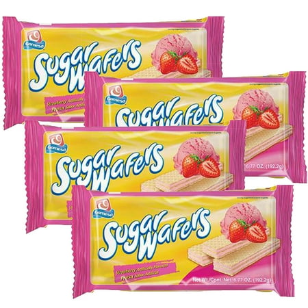 - (3 Pack) Gamesa Strawberry Sugar Wafers, 6.7 oz Pack