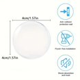 thumbnail image 2 of Clear Silicone Door Stopper and Wall Protector Pad, Self-Adhesive 1.57 Inch Bumper Guard for Door Handles, Furniture, Cabinets to Prevent Damage and Noise, 2 of 6