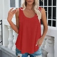 thumbnail image 2 of WTXUE Tank Tops Sleeveless, Round Neck Women's Casual Camisole Top Solid Casual Tops for Women Red XL, 2 of 9