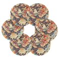 thumbnail image 3 of YAZAOO 6Pcs Drink Coasters With Holder 3.94Inch Colorful Eagless Floral Art Creative Coil Coaster Coasters Colors Absorbent Coasters for Drinks Coasters Set Thicken Heat for Home Table, 3 of 7