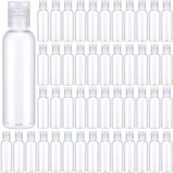 Botellas vacías de plástico Zhehao, 200 unidades, 60 ml con tapa abatible, 2 onzas