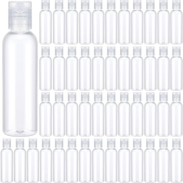Botellas vacías de plástico Zhehao, 200 unidades, 60 ml con tapa abatible, 2 onzas