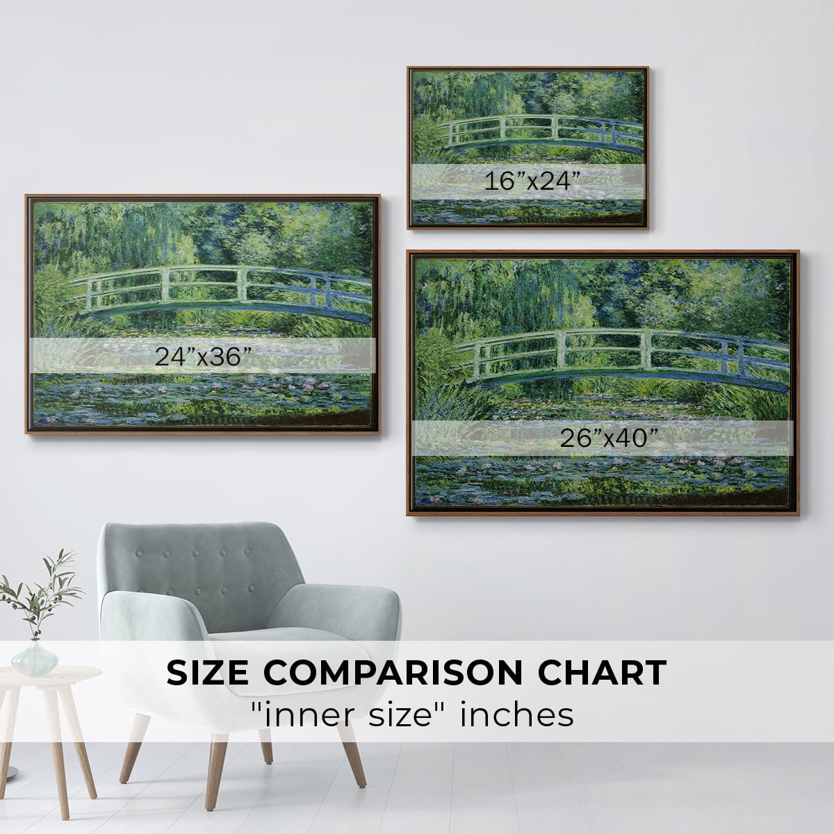 Vintage Landscape-CI By Wexford Home Framed in Walnut Wood Gallery Wrapped Canvas 27 in. x 41 in.