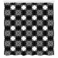 thumbnail image 3 of Ambesonne Geometric Shower Curtain, Symmetric Squares Lattice, 69"Wx84"L, Charcoal Grey and White, 3 of 3
