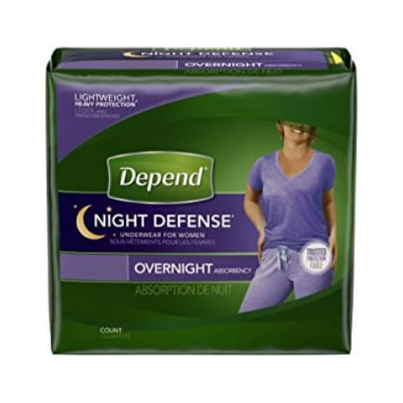 depend women's night defense pull-on underwear - medium, 30/case