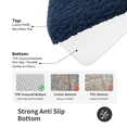 thumbnail image 6 of Sortora Bathroom Rugs, Navy Blue Bath Mat Non Slip Shower Mat, 1.1" Plush Shaggy Rug Soft Cushioned Bathroom Decor Rug for Floor, 16×24 inch, 6 of 7