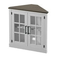 thumbnail image 3 of Twin Star Home Corner Accent Cabinet with Windowpane Doors, 3 of 6