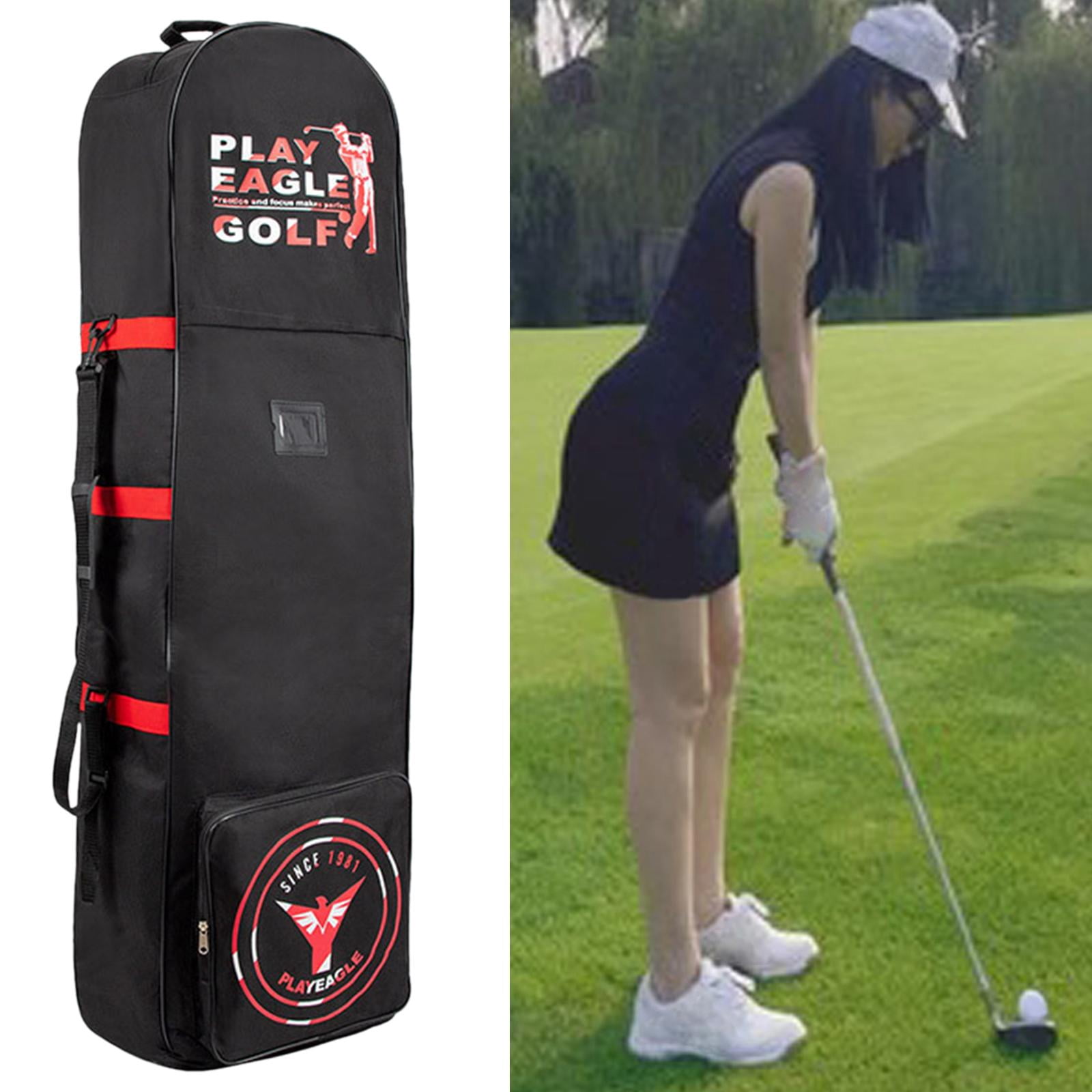 harayaa Airline Golf Travel Bag Golf Travel Cover Zipper Foldable Storage Bag Golf Clubs Red