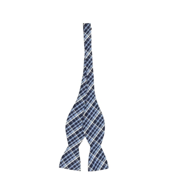 Countess Mara Men's Sea Brushed Plaid Bow Tie