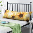 thumbnail image 2 of Flower Sunflower Throw Pillow Cover&nbsp;– Golden Bloom Bouquet, Watercolor Illustration, Artistic Home Decor, 2 of 4