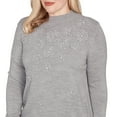 thumbnail image 4 of Alfred Dunner Womens Petite Floral Soutache Embroidered Sweater, 4 of 4