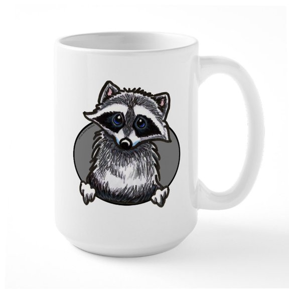 CafePress - Raccoon Lover Large Mug - 15 oz Ceramic Large White Novelty Mug