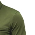 thumbnail image 7 of LEAVINGSUO Men's Stand Collar Long Sleeve Shirt Casual Loose Fitting Sports Breathable Top Army Green XXXL, 7 of 7