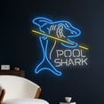 thumbnail image 2 of Handmadetneonsign Pool Shark Neon Sign, Shark Billiard Neon Light, Shark Billiard Hall Led Light, 2 of 5