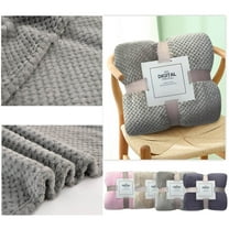 kladzum Flannel Fleece Throw Blanket, 17x25" Cozy Blanket Lightweight Thick Blanket Soft Warm Plaid Fleece Bed Blanket - All Seasons Blankets for Women, Men