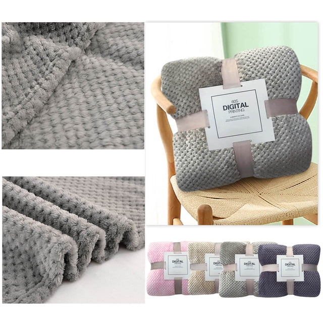 Xihbxyly Manta de Franela Suave, Diseño Cálido a Cuadros, Transpirable, Ideal para Sofá y Cama, Elegante Decoración para El Hogar, para Uso Interior y Exterior, 45 X 65 Cm.