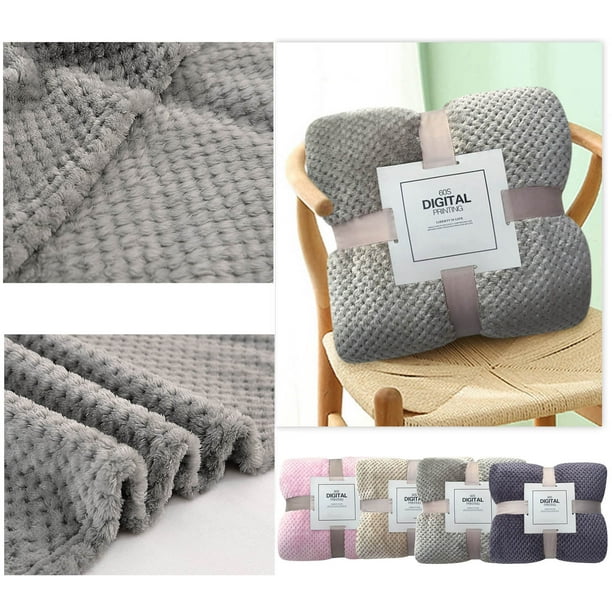 Fiudx Manta de Franela Suave, Diseño Cálido a Cuadros, Transpirable, Ideal para Sofá y Cama, Elegante Decoración para El Hogar, para Uso Interior y Exterior, 45 X 65 Cm.
