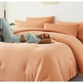 thumbnail image 2 of MorroMorn Comforter Set Queen Size, 4 Pieces All Season Bedding Comforters Sets, Soft Bed Set with 1 Down Alternative Duvet Insert 90×90 Inches, 2 Pillow Cases & 1 Fitted Sheet (Queen, Terracotta), 2 of 6