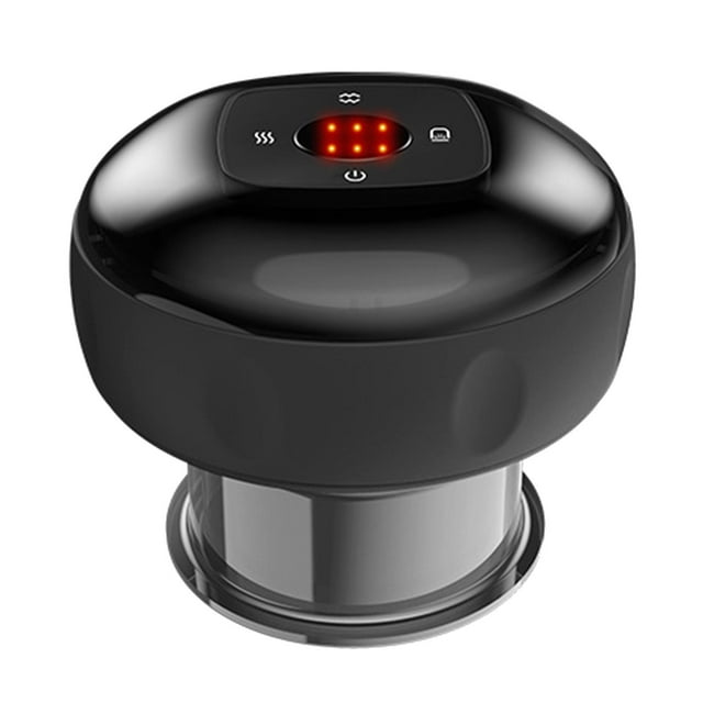 3 in 1 Electric Scraping Massager 6 Levels 20Min Function Heating Pressure Handheld Body Massager for Relaxation Body Muscle , Black, Dia 94mm